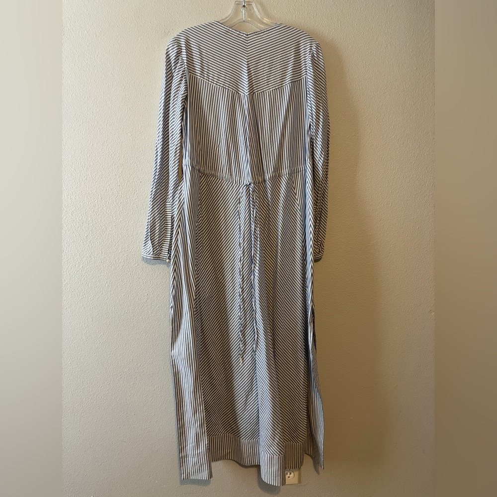 TORY BURCH EMBELLISHED STRIPE STEP HEM MIDI TUNIC DRESS - Picture 5 of 9